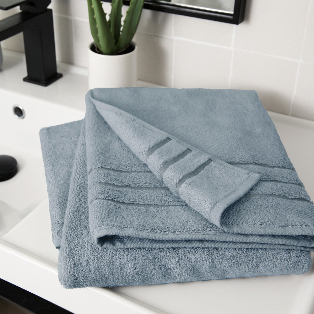 towel folded on the counter~Blue Lagoon