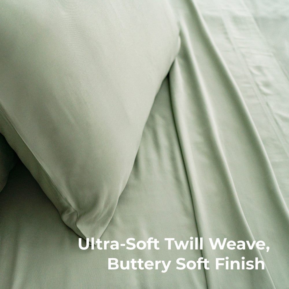 ultra-soft twill weave, buttery soft finish~Sage