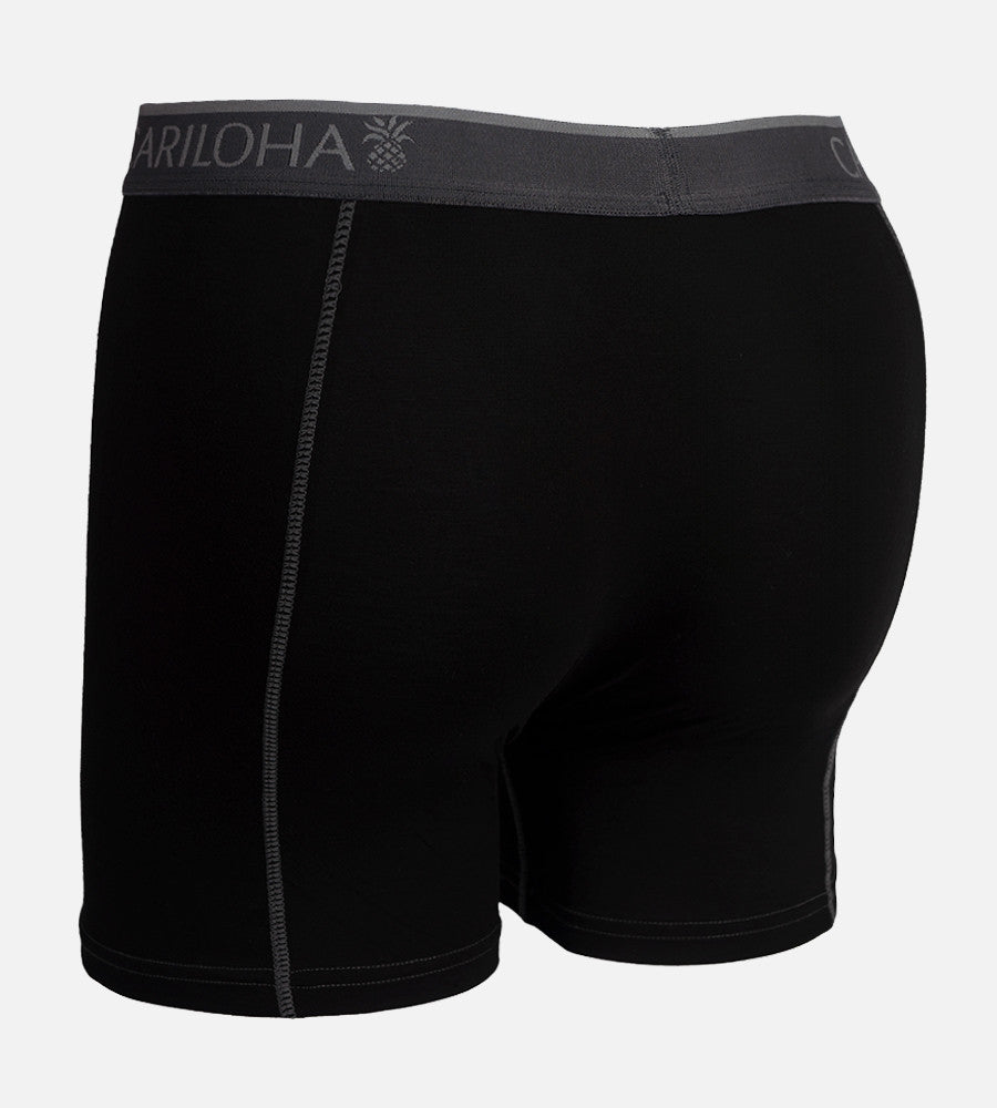 back view product shot of black boxer briefs