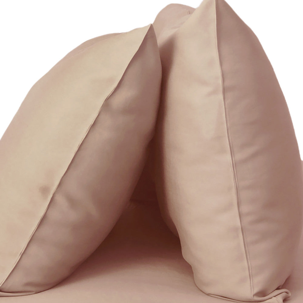 two pillows with blue pillowcases~Blush