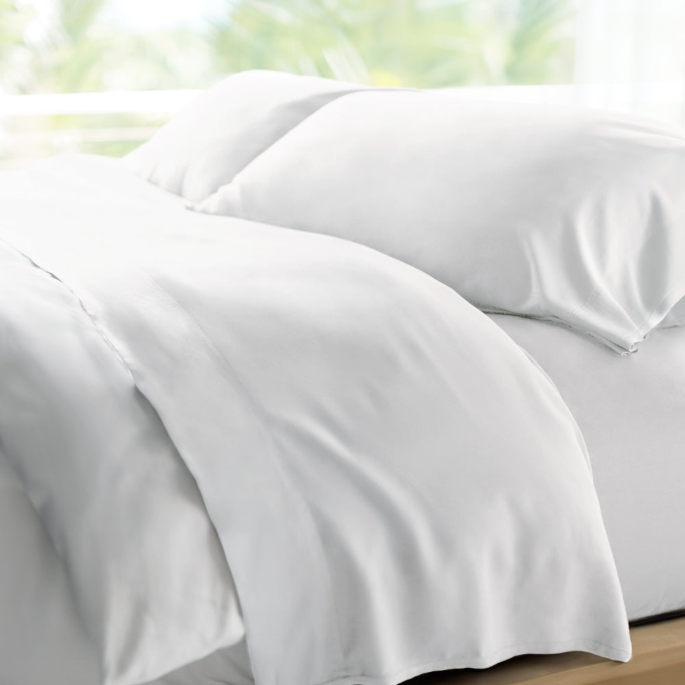 Retreat Bamboo Sheets — White / King
