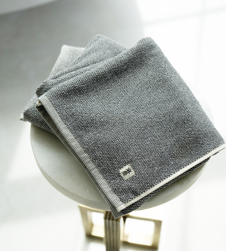 Bamboo Two-Tone Bath Sheet — Black Sand