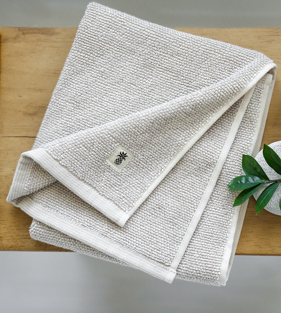 Bamboo Two-Tone Bath Towel — Coastal Gray