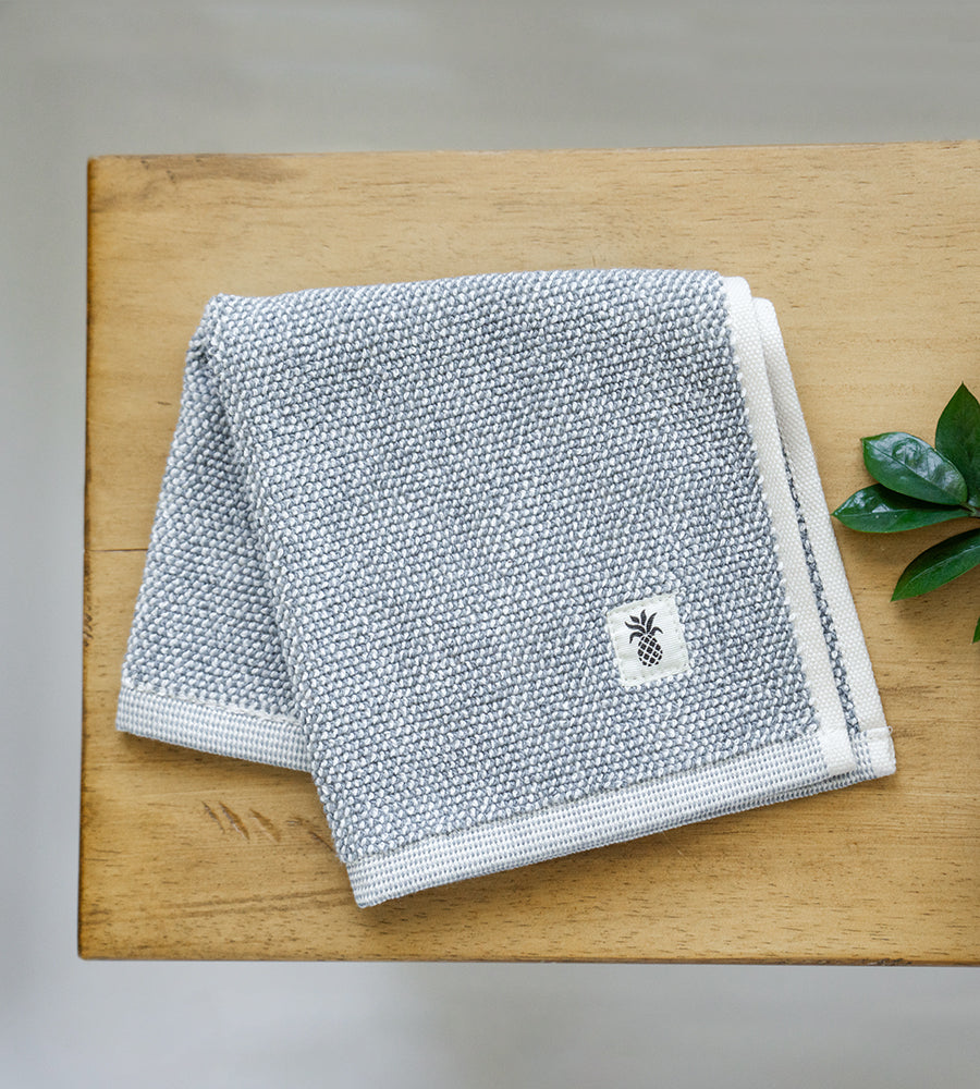 Bamboo Two-Tone Washcloth — Laguna Blue