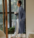Men's Bamboo Waffle Knit Robe — Marine Blue / S/M