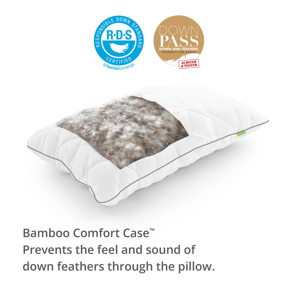 bamboo comfort case prevents the feel and sound of down feathers through the pillow~Standard