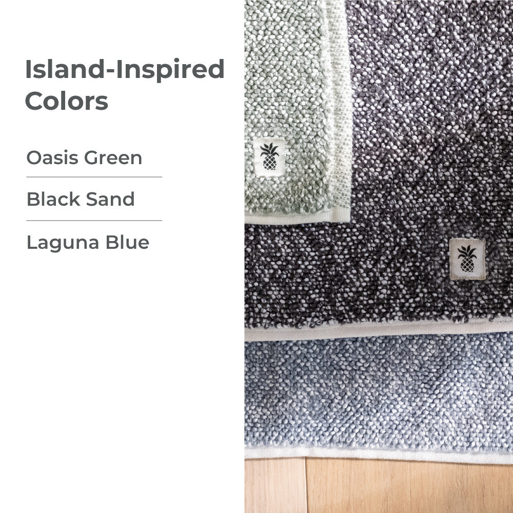 Island-Inspired Colors - Oasis Green, Black Sand, Laguna Blue ~Oasis Green