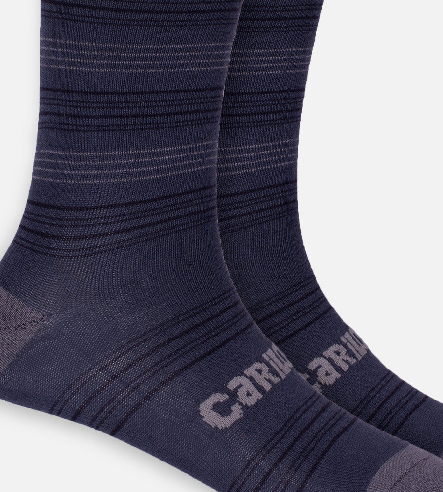 close-up on carbon stripe trouser socks~Carbon Stripe