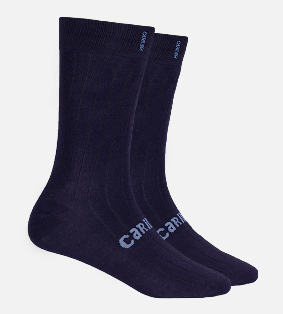 Bamboo Trouser Socks - Navy — L