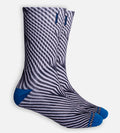Bamboo Printed Crew Socks - Black Geometric — S