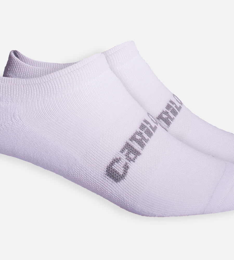 close-up on White crew socks