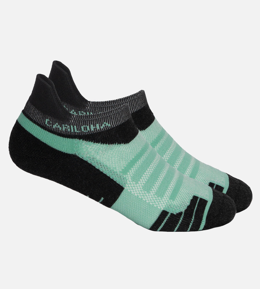 Carbon Heather/ Mint tab athletic socks