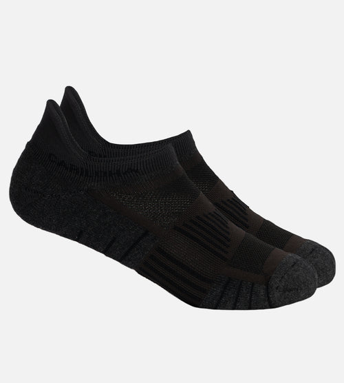 Bamboo Tab Athletic Sock - Carbon Heather/ Carbon — S