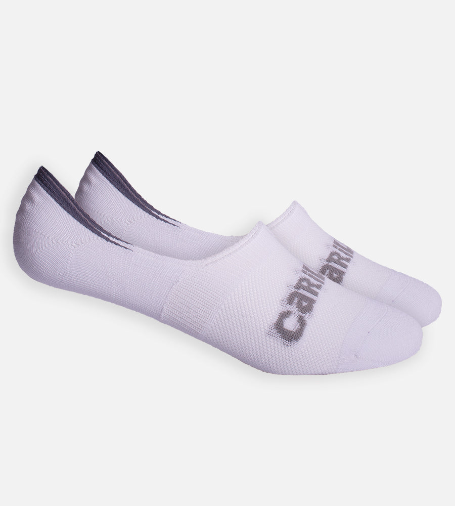 Bamboo No-Show Socks - White — M