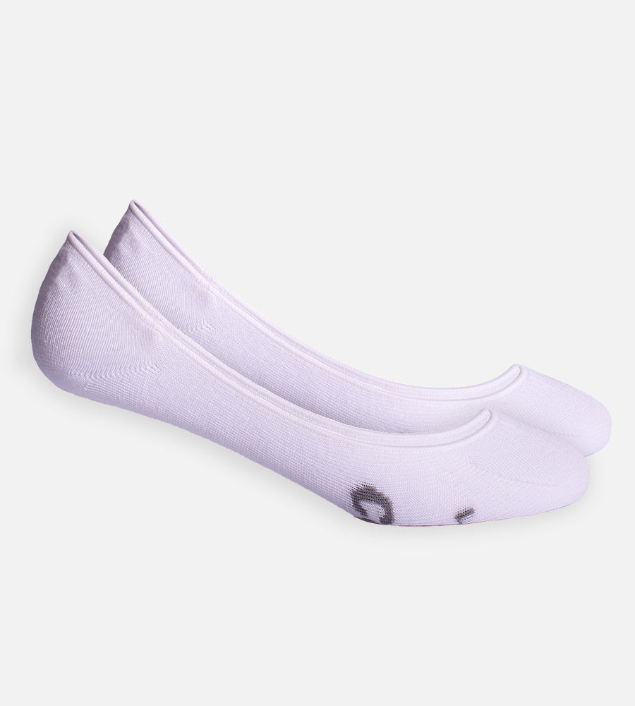 Bamboo Ballet No-Show Socks - White — S