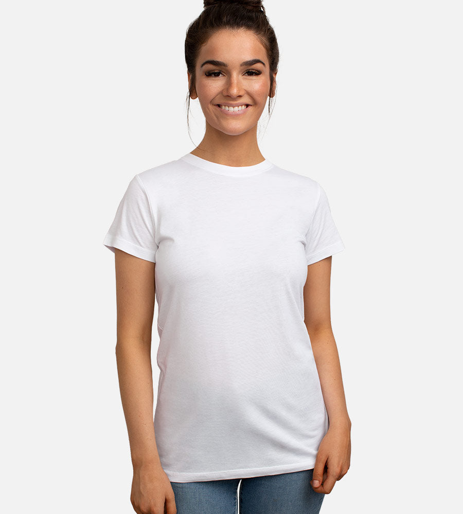 Women's Bamboo Crew Tee — White / 2XL