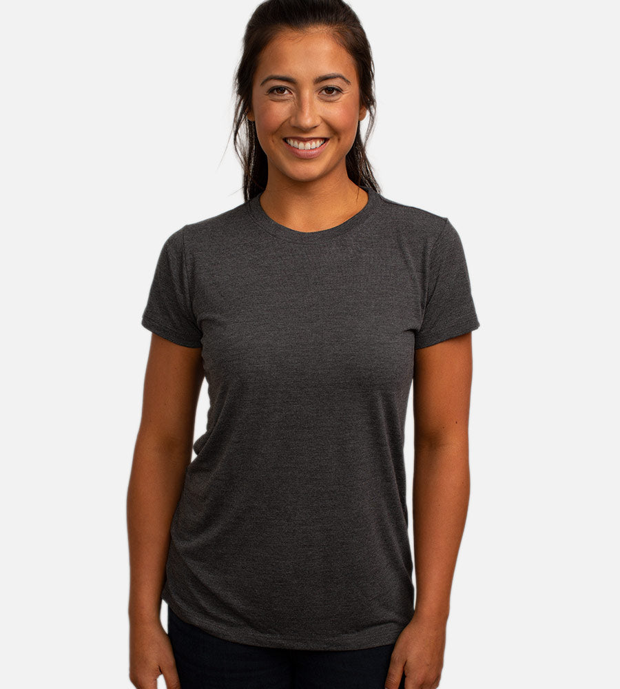Women's Bamboo Crew Tee — Charcoal Heather / 3XL