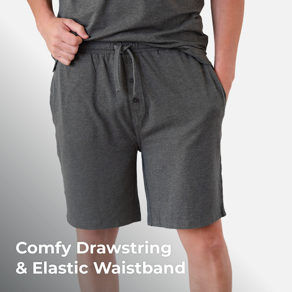 comfy drawstring & elastic waistband~Charcoal Heather