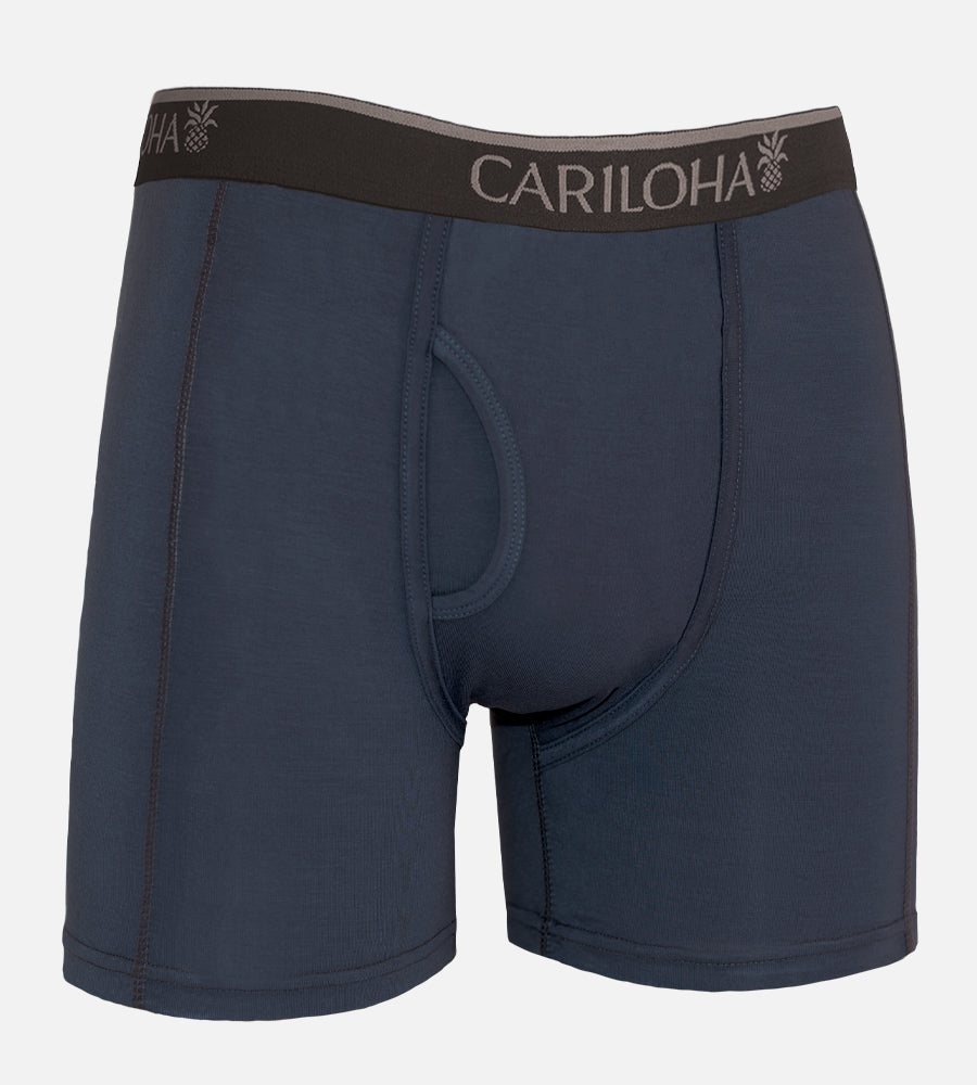 Bamboo Boxer Briefs - Steel Blue — XL