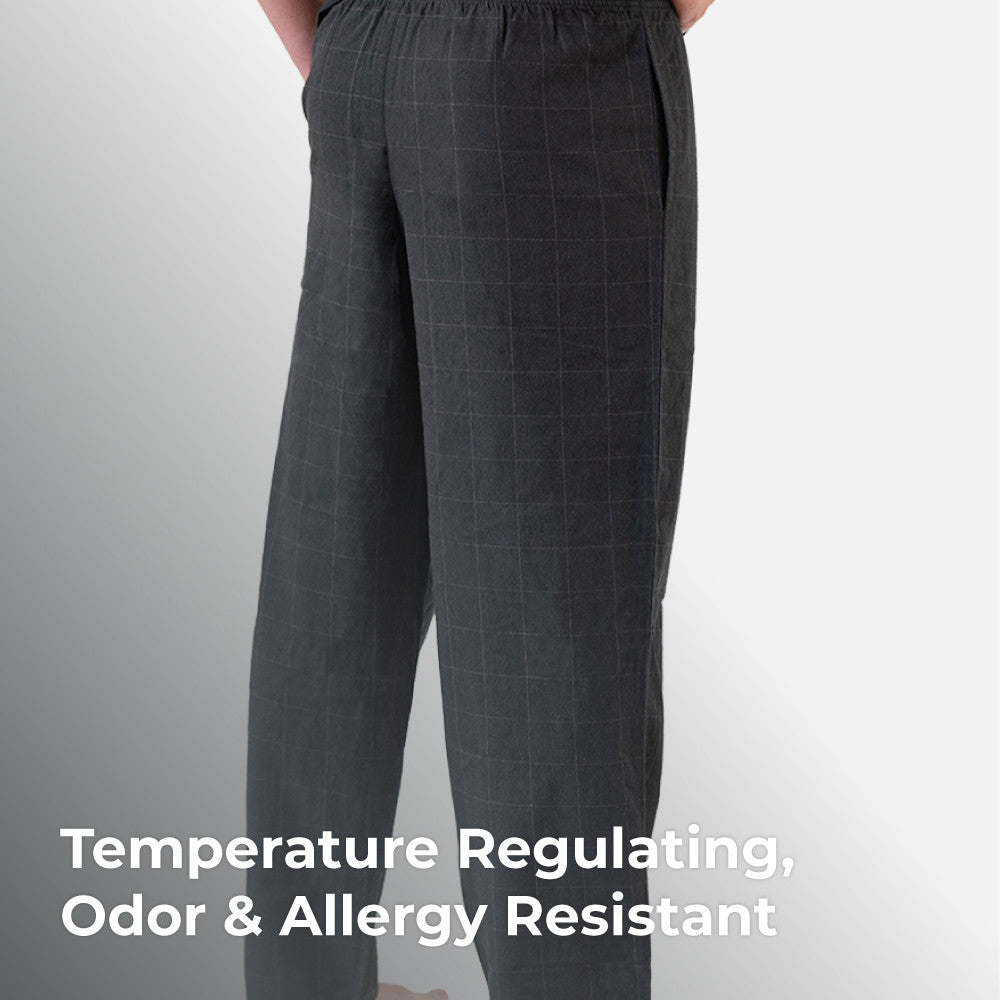 temperature regulation, odor and allergy resistant~Plaid Black