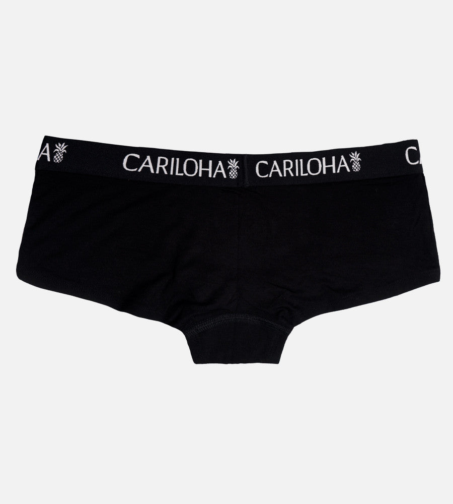 back view of black boyshorts