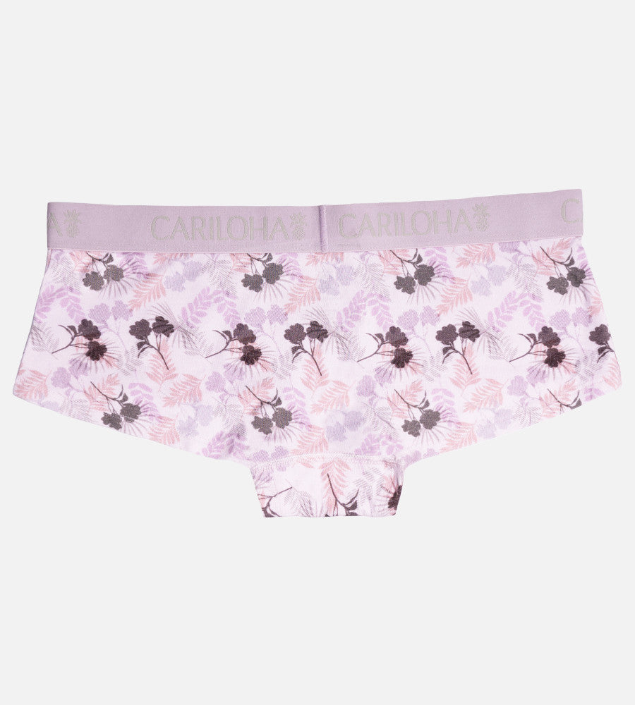 back view of Lilac Breeze Print boyshorts