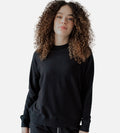 Women's Bamboo Pullover Sweatshirt — Black / S