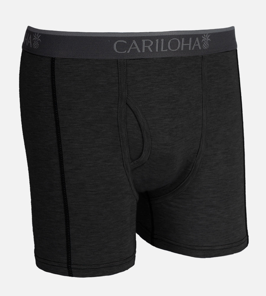 Front view of graphite heather boxer briefs