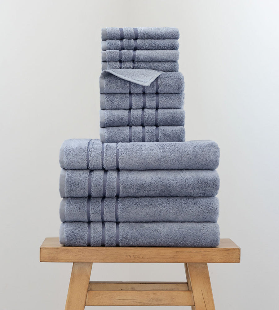 Bamboo Bath Towel Move-In Set - 12 Piece — Blue Lagoon