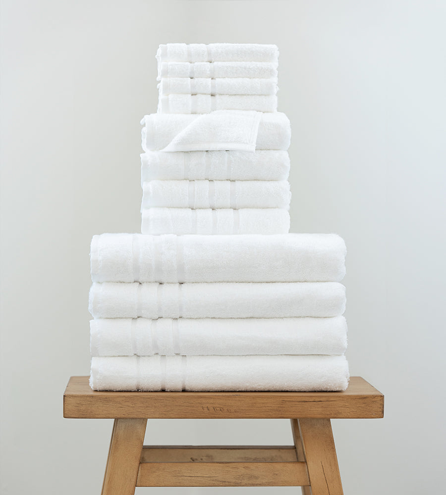 Bamboo Bath Towel Move-In Set - 12 Piece — White