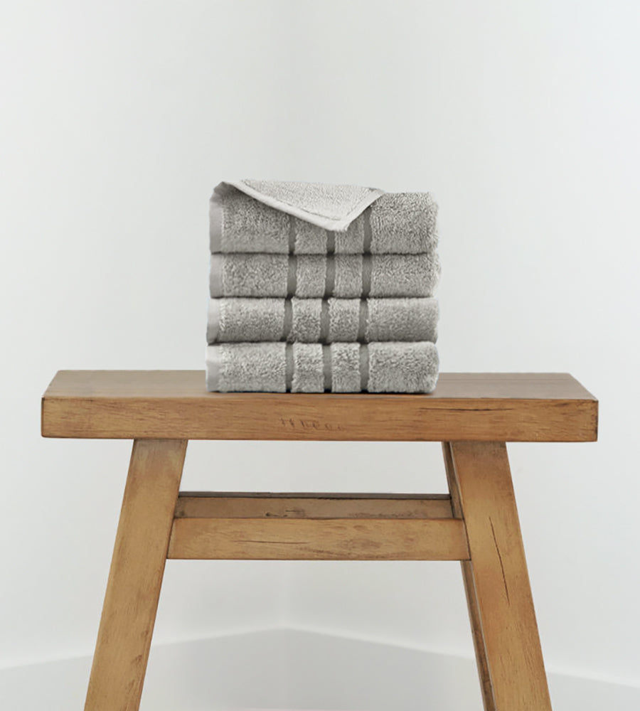 Bamboo Hand Towel Set -  4 Piece — Harbor Gray
