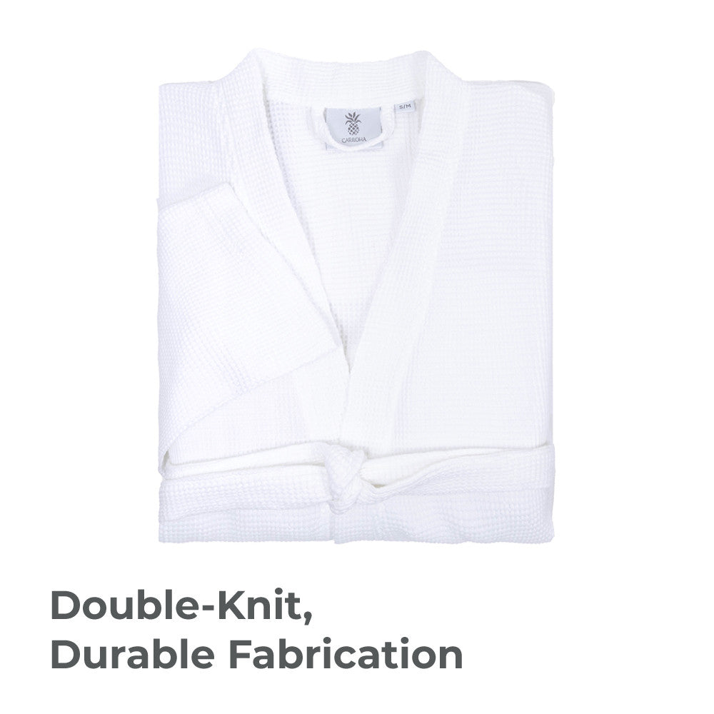 double knit, durable fabrication~White