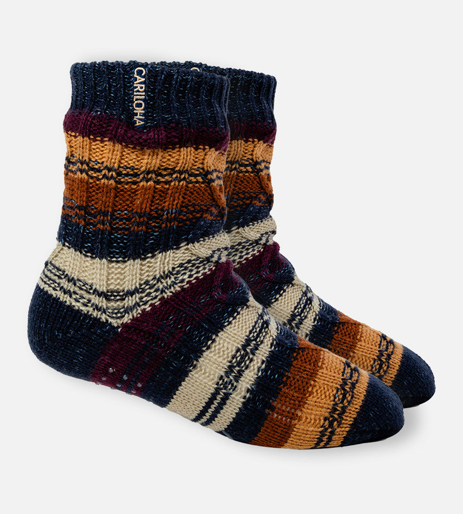 vintage stripe softy sock on foot model~Vintage Stripe