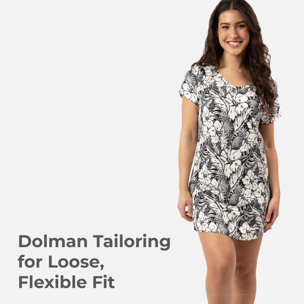 dolman tailoring for loose, flexible fit
