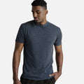 front view of model wearing midnight tide crew tee
